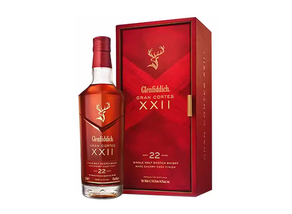 廊坊回收格兰菲迪22年璀璨珍藏版威士忌700ml礼盒装Glenfiddich XXII苏格兰威士忌行情价格