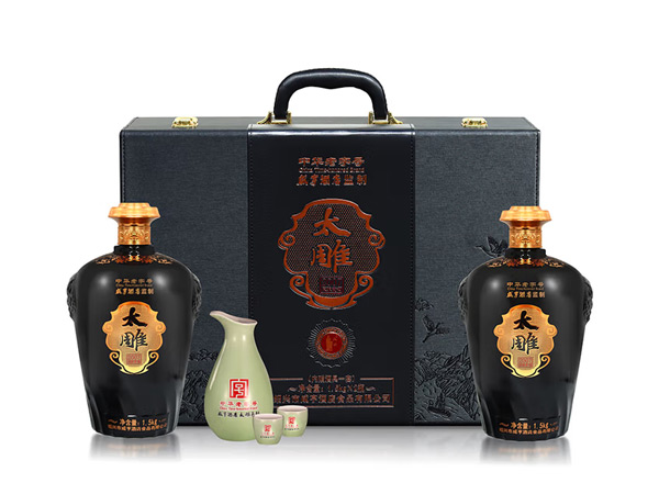 廊坊咸亨酒店太雕黄酒回收太雕2007原酿礼盒1.5kg*2糯米酒半甜绍兴黄酒