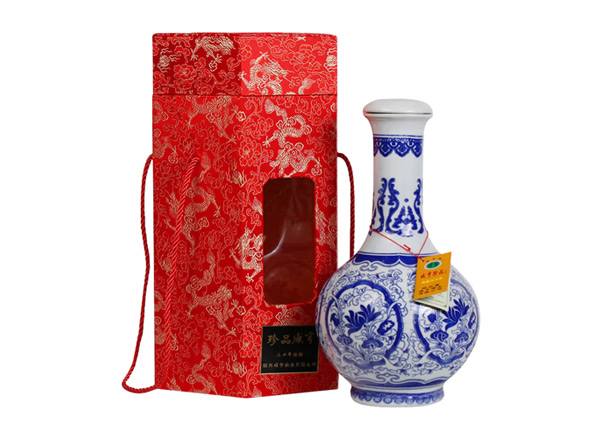 廊坊咸亨黄酒回收珍品咸亨三十年花雕酒青瓷瓶盒装绍兴黄酒2.5L