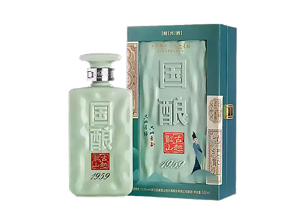 廊坊古越龙山黄酒回收国酿1959青玉只此青绿联名款二十年陈酿黄酒礼盒